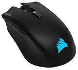 Corsair Ratón Para Juegos Recargable (Tecnología Slipstream, Retroiluminación Led Rgb, 10 000 Ppp, Óptico), Negro, Inalámbrico