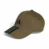 adidas Unisex Adulto BBALL 3S Cap New Logo, Olive strata/Black, S