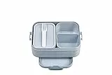 Mepal - Fiambrera Bento Take A Break midi - Lonchera Con Bento Box - Lunch Box para Sándwiches, Pequeños Tentempiés y Sobras - Merienda & Almuerzo - Con Compartimentos - 900 ml - Nordic Blue