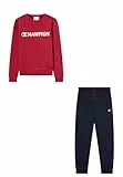 Champion Legacy Boys Traje de Cuello Redondo, Rosso, M para Niños