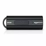 Amazon Basics Memoria Flash USB 3.1 de 256 GB, velocidad de lectura de hasta 130 MB/s, Negro