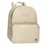 Pepe Jeans Jana Mochila Casual Beige 20X25,5X10 cms Poliéster con Detalles en Piel Sintética by Joumma Bags