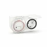 Garza - Temporizador Programador Analógico para uso exterior, Protección IP44, Enchufe programable 24 horas, Blanco