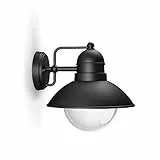 Philips myGarden Hoverfly aplique, E27, IP44, iluminación exterior, resistente a la humedad y la intemperie, negro, sin bombilla
