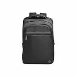 HP Renew Business Backpack Mochila para Portátil de 17.3 pulgadas, Poliéster Reciclado, Resistente al Agua, Cremallera, Negro