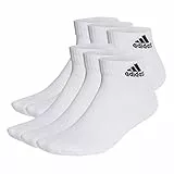 adidas Unisex adulto Cushioned Sportswear Ankle Socks 6 Pairs, White/Black, 6.5-8
