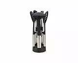 Joseph Joseph Elevate Utensilios de Cocina de Silicona, 5 Piezas, Accesorios sin BPA, Antiadherentes, Resistentes al Calor, Mango en Acero Inoxidable, con Soporte