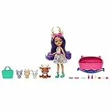 Enchantimals Baby BFFs Muñeca Danessa Deer con Mascota Ciervo Sprint, 3 Bestie Reveal y Accesorios, Juguete +4 años (Mattel HLK84)
