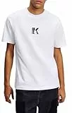KARL LAGERFELD JEANS Reg SS Klogo tee Camiseta, Blanco, S Hombres