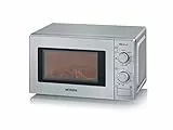 SEVERIN Microondas con grill 2 en 1 de 700 W, horno microondas con 9 programas automáticos, microondas potente con rejilla y plato giratorio, plateado, MW 7900