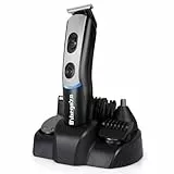 Orbegozo CTP 1840 - Cortapelos 7 en 1, 5 cabezales intercambiables, 3 niveles de precisión, funciona con y sin cable, Negro