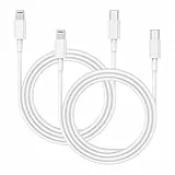 Cable USB C a Lightning 2Pack 2 m, cable de carga para iPhone certificado por Apple MFi, carga rápida USB C para iPhone 14/14Pro/14Pro Max/13/mini/13 Pro/13Pro Max/12/12 Pro/12 Pro Max/11 Series