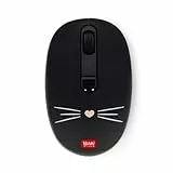 Legami - Ratón Inalámbrico con Receptor USB Ultra Compacto, Tema Kitty, 3 Opciones de Velocidad, Material ABS, Conexión Inalámbrica hasta 10 m