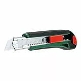 Bosch Home and Garden Cúter de hoja segmentada (hoja afilada 18 mm acero SK5; empuñadura suave antivibración y ergonómica; bloqueo la hoja, recarga automática; depósito hojas)