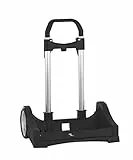 Safta Carro EVOLUTION Para Mochilas Escolares, Plegable, Ligero y Resistente, 400x280x850mm, Negro