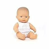 Miniland – Muñeco bebé Asiático Niño de Vinilo Suave de 21cm con rasgos étnicos y sexuado para el Aprendizaje de la Diversidad con Suave y Agradable Perfume. Colección de Diferentes etnias y sexos.