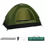 Tienda de Campaña Tipo iglu Impermeable Acampar, Camping, Carpa Verde con Bolsa de Transporte (2 Personas)