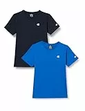 Champion Legacy Icons B-S/S 2p Crewneck Camiseta, Azul Oscuro Azul Marino, 5-6 Years (Pack de 2) para Niños