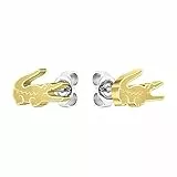 Lacoste Pendientes de botón para Mujer Colección CROCODILE disponibles en Color Plata, Oro Amarillo o Oro Rosa