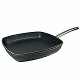 Masterpro Foodies Asador, Aluminio Forjado, Negro, 28 cm
