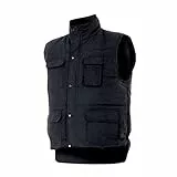 VELILLA 108, Chaleco acolchado multibolsillos, Color Negro, Talla L