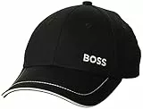 BOSS Bold Logo Twill Cap Gorra de béisbol, Carbón Negro, Talla única para Hombre