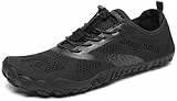 SAGUARO Hombre Mujer Minimalistas Zapatillas de Trail Running Ligeras y Respirable Zapatos Descalzos Gym Playa Calzado de Deportes Acuaticos para Correr Senderismo, Negro, 39 EU