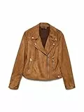 VERO MODA Vmjose Short Faux Suede Jacket Noos - Chaqueta para mujer, coñac, S