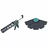 wolfcraft Pistola de cartuchos MG 550, 4358000, La pistola potente y versátil & Juego de perfiladores de juntas de 5 piezas I 4332000 I Para alisar juntas de sellado