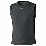 GOREWEAR Camiseta sin mangas M WINDSTOPPER Base Layer Hombre, Black, L