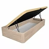 Somnia Descanso - Canapé Abatible Apertura Lateral de Madera con Gran Capacidad, Espacioso, Transpirable y Resistente, Esquinas Redondeadas, 90 x 190, Cambria