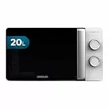 Cecotec Microondas de 20L Proclean 3010 Flatbed. Potencia de 700W, Diseño Compacto, Interior Cerámico, Modo descongelación, Temporizador 30 Min, Tecnología 3Dwave, detalles Metalizados