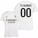 Real Madrid Camiseta 25/26 Personalizada con tu Nombre y número | equipación de fútbol Blanca Camiseta Deportiva Hombre (FR/ES, Letras, M, Regular, Regular)