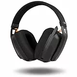 KROM Kanji - Auriculares inalámbricos, Conexión Bluetooth 5.3, 2,4Ghz o USB, Altavoces 40mm, Control Volumen y micrófono Integrado, Diadema Ajustable y Ligera, Negro