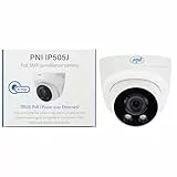 PNI Cámara de videovigilancia IP505J PoE, 5MP, Domo, 2,8mm, para Exterior, Blanca