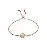 Emporio Armani Pulsera para Mujer, Longitud: 165-235mm / Tamaño: 12X12X3mm Pulsera de Acero Inoxidable Color Oro Rosa, EGS2568221, Oro Oscuro