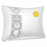 Orange Wave Almohada de plumón, 1 almohada de plumón y plumas, para máximo apoyo y comodidad de lujo