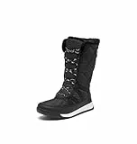 Sorel Whitney 2 Plus Tall Lace WP, Botas de moda, Mujer, Black Sea Salt, 36.5 EU