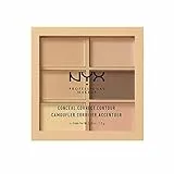 NYX Professional Makeup Paleta de correctores y contouring Conceal, Correct, Contour Palette, 6 sombras, Textura cremosa, Tono: Light