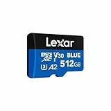 Lexar Blue Tarjeta Micro SD 512GB, hasta 160 MB/s ectura, Tarjeta microSDXC UHS-I, C10, U3, V30, A2, Full-HD 4K, Tarjeta de Memoria de Alta Velocidad para Smartphones/tabletas/cámaras de acción