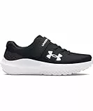 Under Armour UA BPS Surge 4 AC Zapatillas para correr, ligeras deportivas para niño, color negro/gris antracita/blanco
