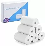 TIATUA 6 rollos de papel de impresión de repuesto para cámara de niños, repuesto de papel de cámara para niños, compatible con la mayoría de cámaras instantáneas de niños,