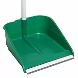 MAYA Recogedor DENTE. con Regleta de Goma y Palo Metálico Blanco. Sistema de Dientes Limpiadores. Uso en Interior y Exterior. 23,5x23,5x85 cm (Verde)