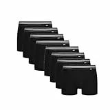 Dim Boxer Pack Ecodim Coton Stretch Confortable Negro Hombre x8, Negro, L