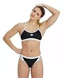 ARENA Women's Arena Icons Bikini Cross Back Solid Bañador de dos piezas, Mujer, Black-white, 38