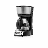 Tristar Cafetera Eléctrica, para 4-6 tazas, función de conservación de calor, desconexión automática, sistema antigoteo, filtro extraíble, libre de BPA, piezas aptas para lavavajillas, CM-1284