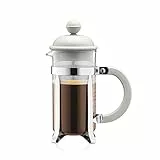 Bodum Cafetera émbolo, Vidrio de borosilicato, Acero Inoxidable, Blanco Crema, Inches