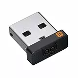 Logitech USB Unifying Receptor, tecnología inalámbrica de 2,4 GHz, conector USB compatible con todos los dispositivos Unifying de Logitech, como ratones y teclados inalámbricos, PC/Mac - Negro
