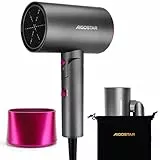 Aigostar Secador de Pelo Ionico Compacto, 2100W, Plegable, 3 Temperaturas, Aire Frío, Boquilla Concentrador, Protección Térmica, Gris - Diane