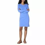 Amazon Essentials Vestido de Forro Polar con Cuello Redondo y Manga Larga por Encima de la Rodilla Mujer, Azul Mezcla, XL